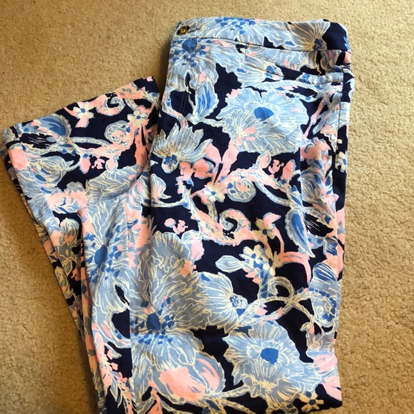 Lilly Pulitzer Pants - Lilly Pulitzer High-Rise Cropped Kelly Pant